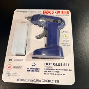 Westcott Cordless Hot Glue Gun Set - Blue